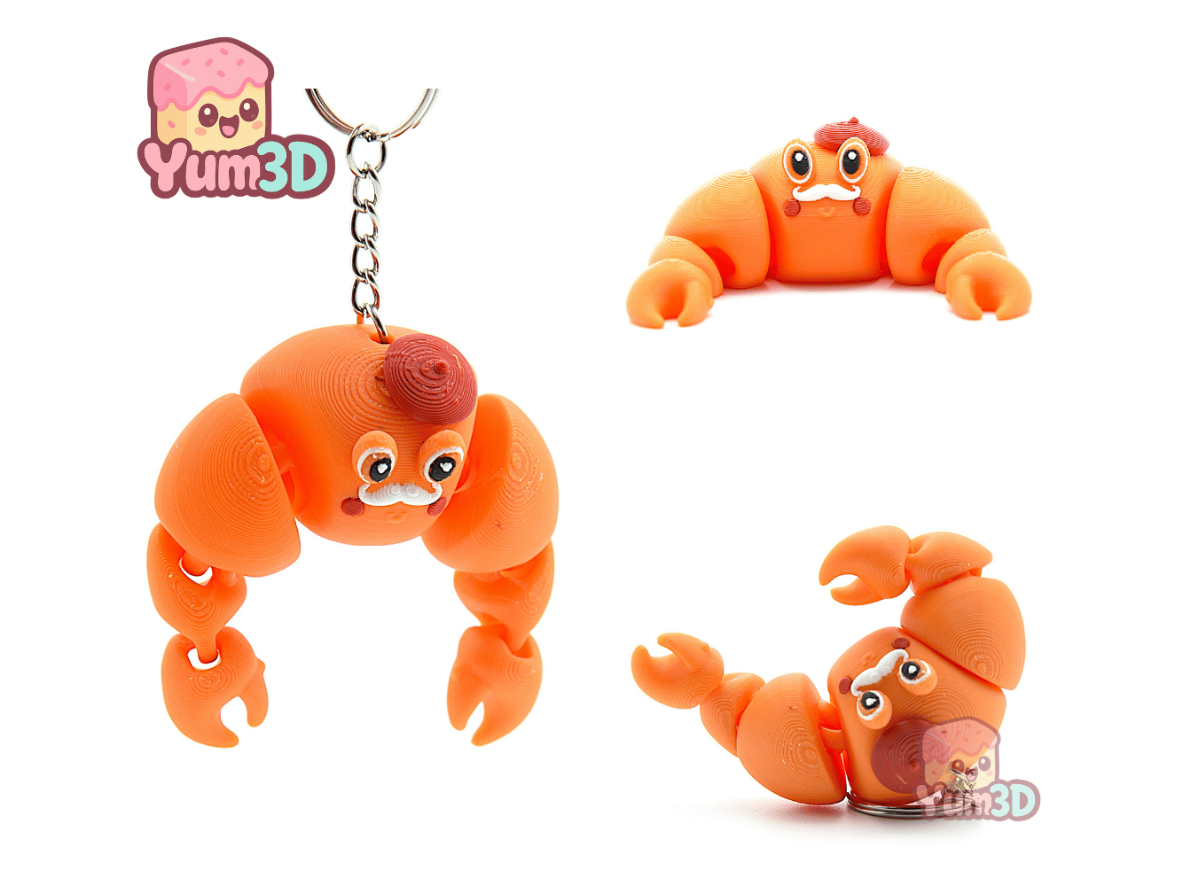Yum3D-Cozy Crab Croissant Articulated Keychain_02.png