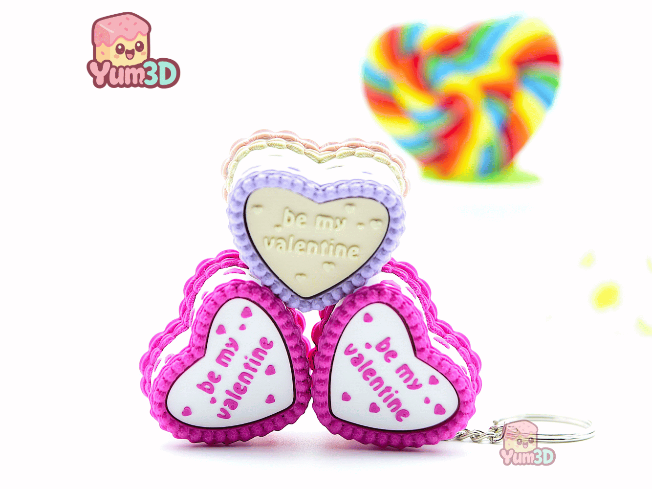 Yum3D-Valentine Retro Heart Cake Fidget Clicker Keychain_08.png
