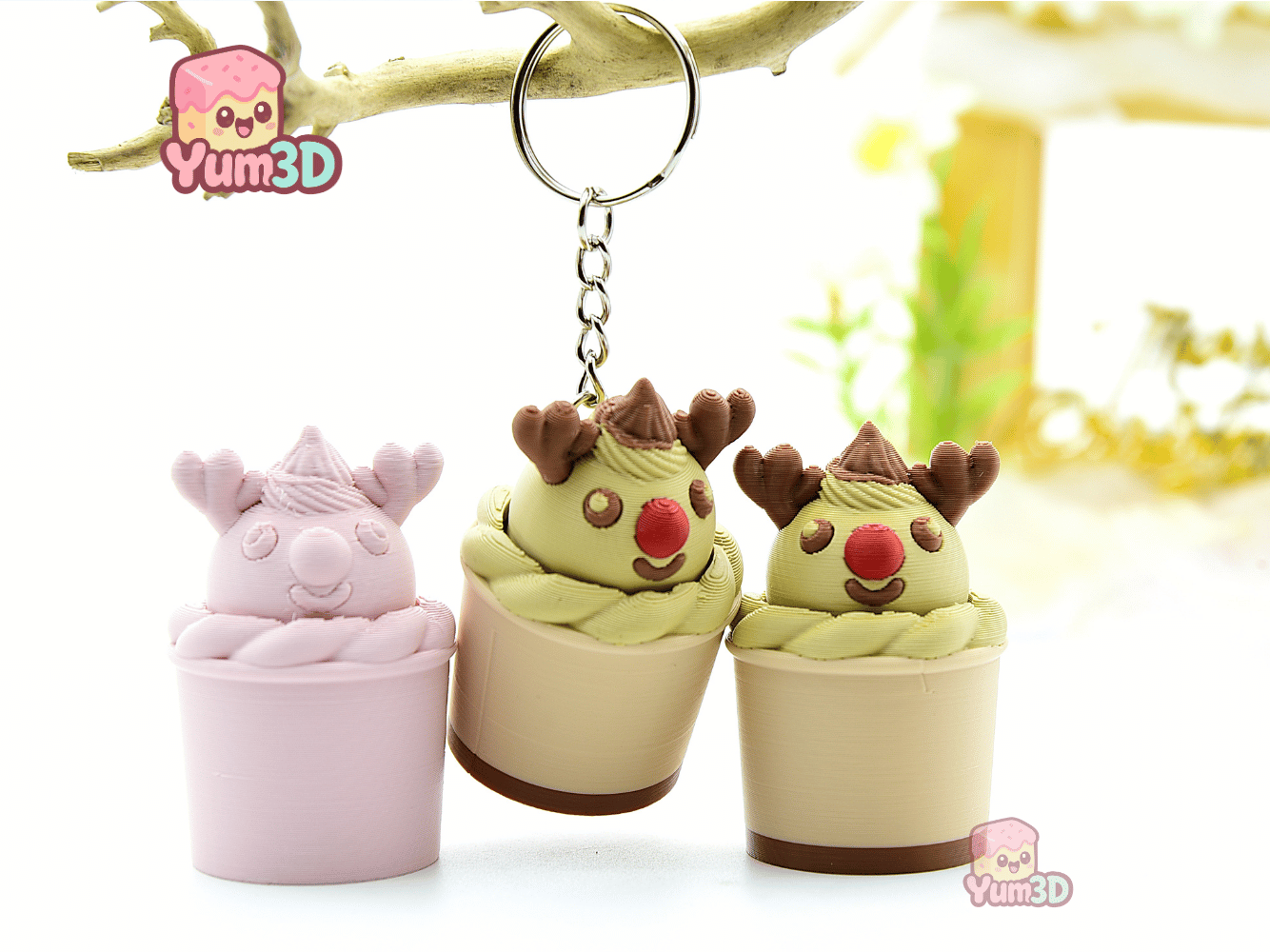 Yum3D-Christmas Rudolph Latte Fidget Clicker Keychain_05.png