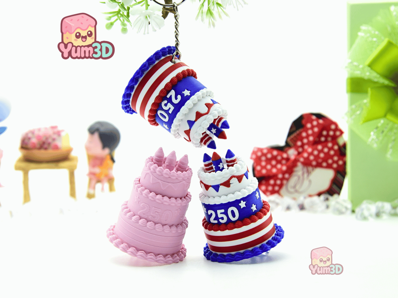Yum3D-July 4th Patriotic Celebration Cake Set of Clicker Keychains_05.png