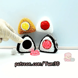 Yum3D-Clicky Onigiri Magnet-Insert Clicker Keychain_11.gif