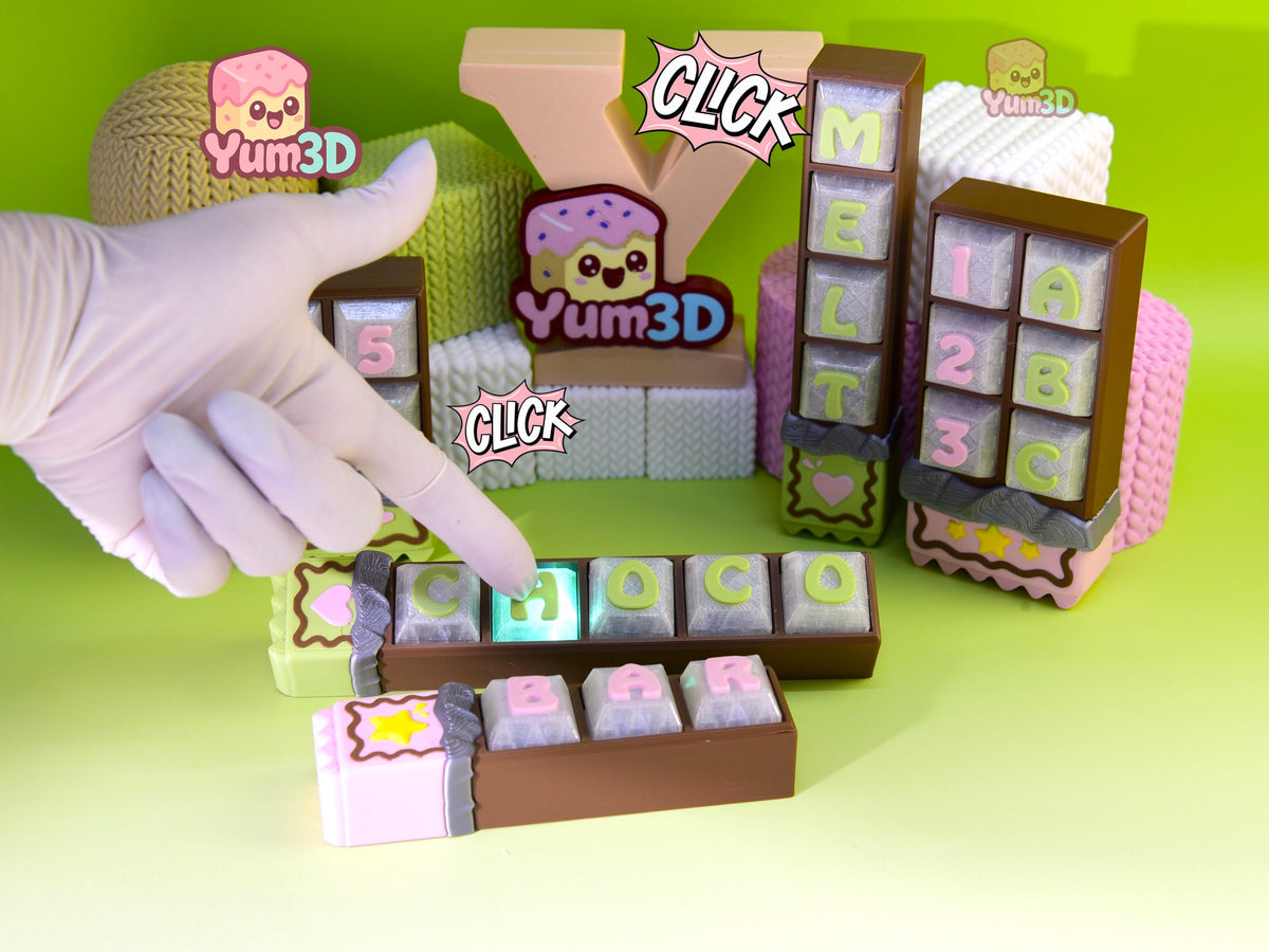 Yum3D-Custom Chocolate Name Bar Fidget Led Clicker Keychain_01.jpg