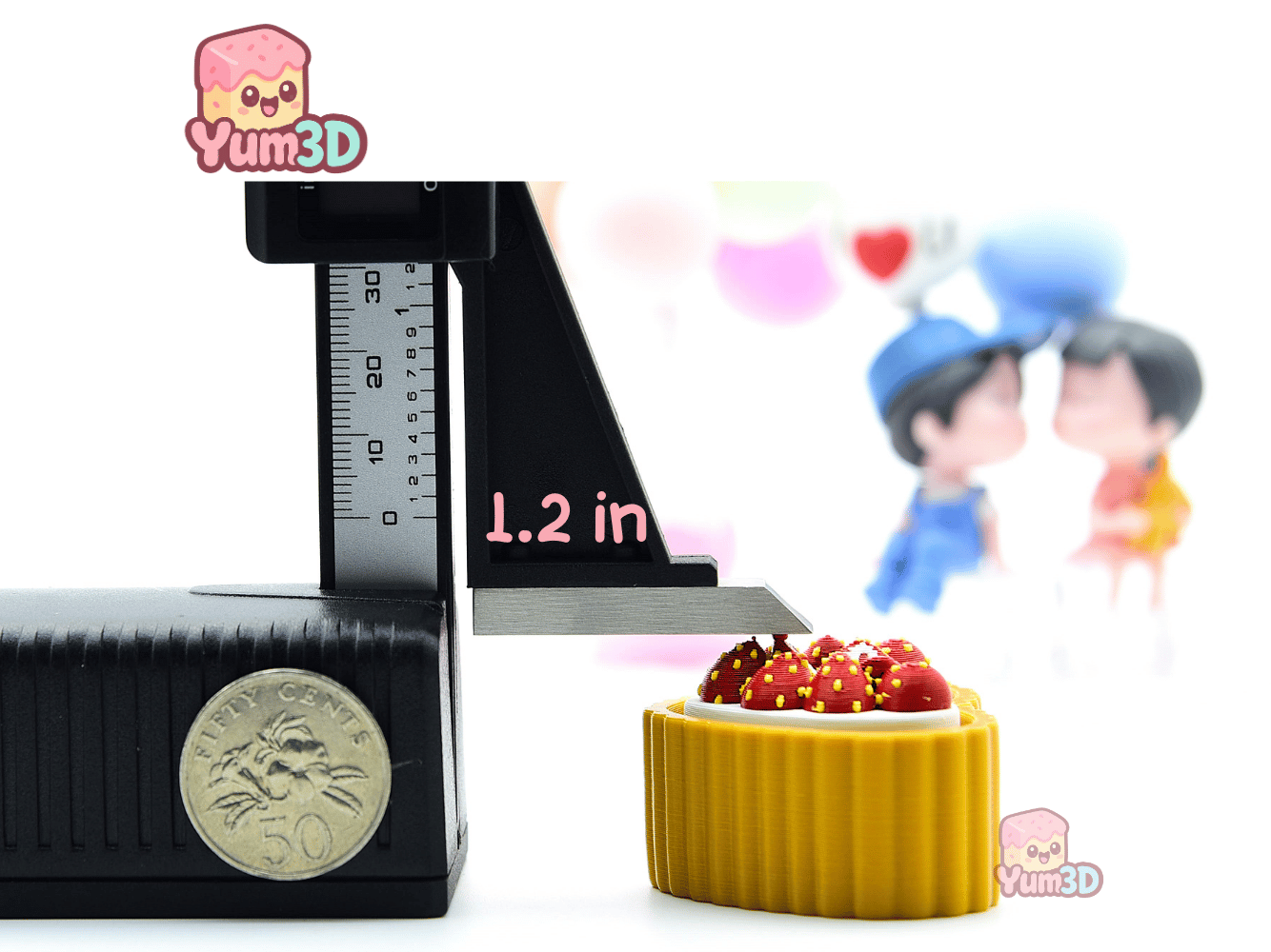 Yum3D-Strawberry Tart Fidget Clicker Keychain_04.png