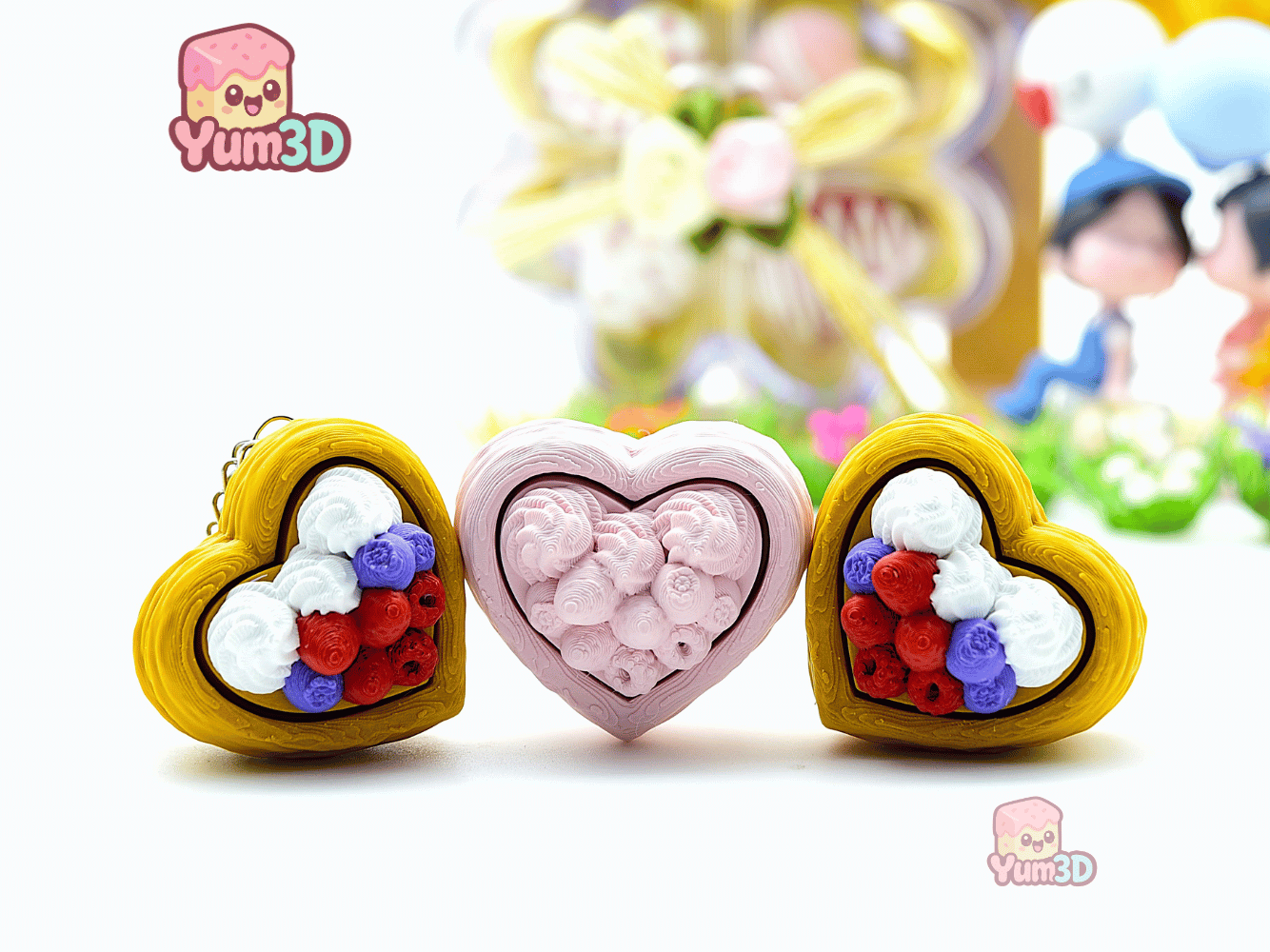 Yum3D-Valentine Heart Fruit Tart Fidget Clicker Keychain_08.png