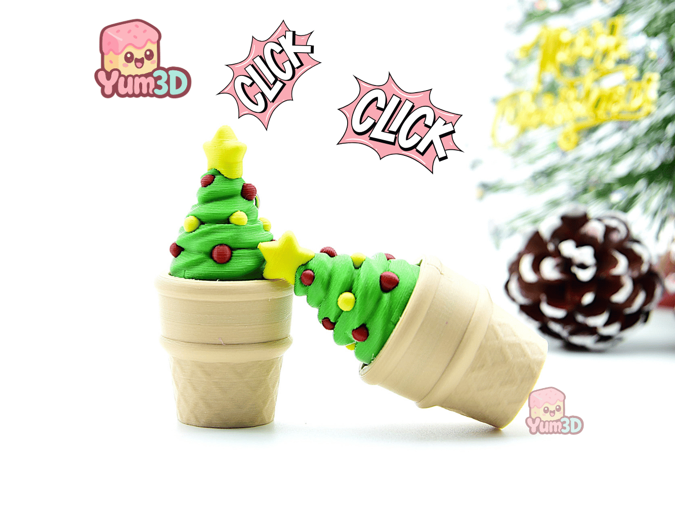 Yum3D-Christmas Ice Cream Tree Fidget Clicker Keychain_01.png
