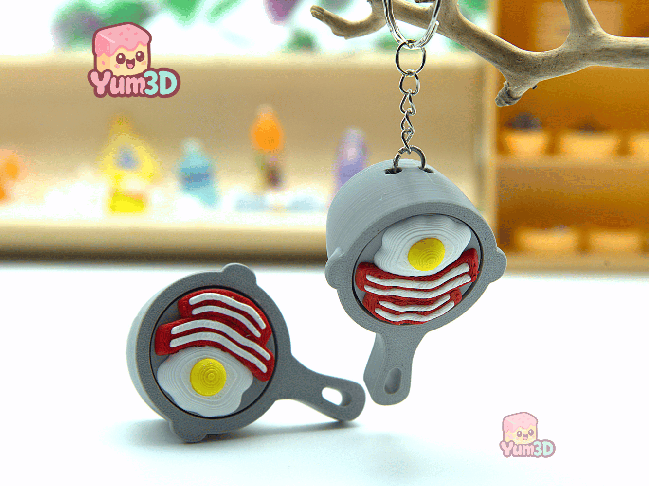 Yum3D-Breakfast Fun Eggs and Bacon Fidget Clicker Keychain_06.png