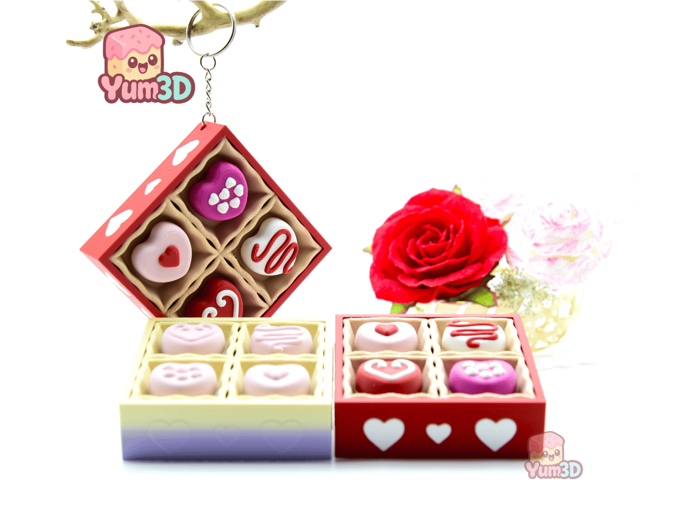 Yum3D-Valentine Chocolate Delight Fidget Clicker Keychain_05.png
