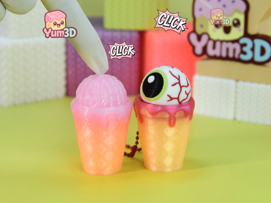 Yum3D-Halloween Brain and Eyeball Ice Cream Set of Clicker Keychains_01.jpg