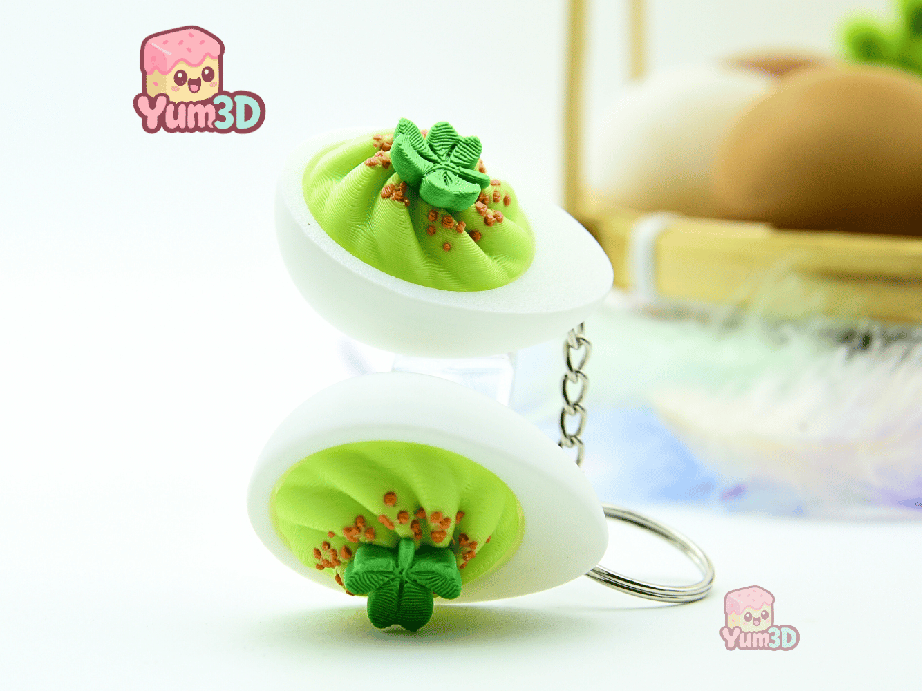 Yum3D-Shamrock Deviled Egg Fidget Clicker Keychain_09.png