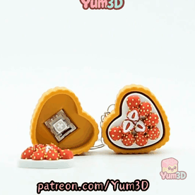 Yum3D-Strawberry Tart Fidget Clicker Keychain_11.gif