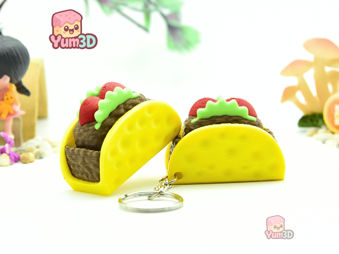 Yum3D-Taco for Food Lovers Fidget Clicker Keychain_09.png