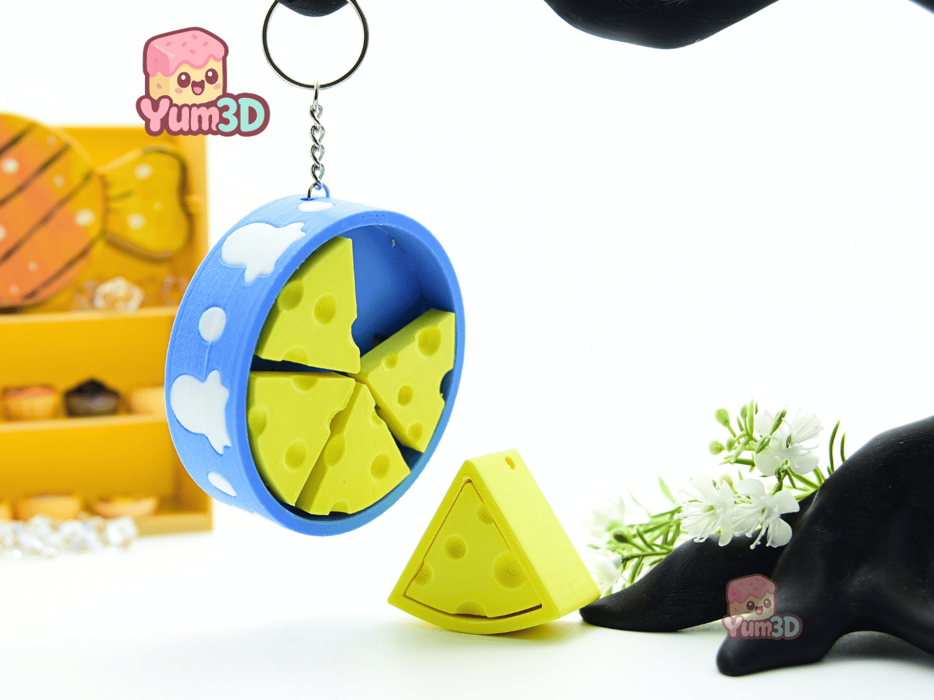 Yum3D-Cheese Slice Box Set of Clicker Keychains_07.png