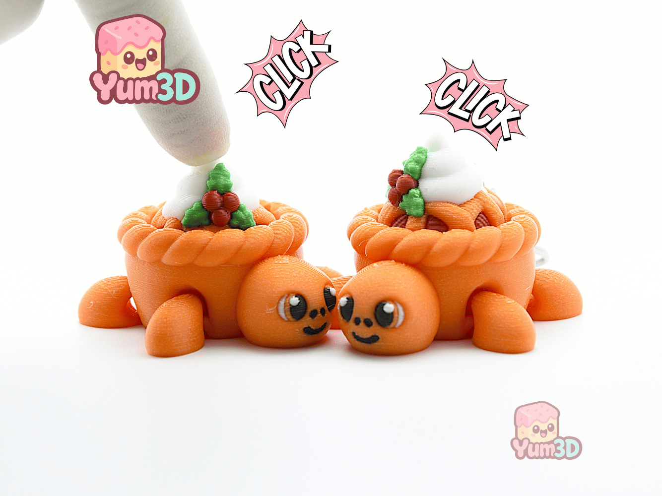 Yum3D-Cranberry Turtle Pie Articulated Fidget Clicker Keychain_01.png
