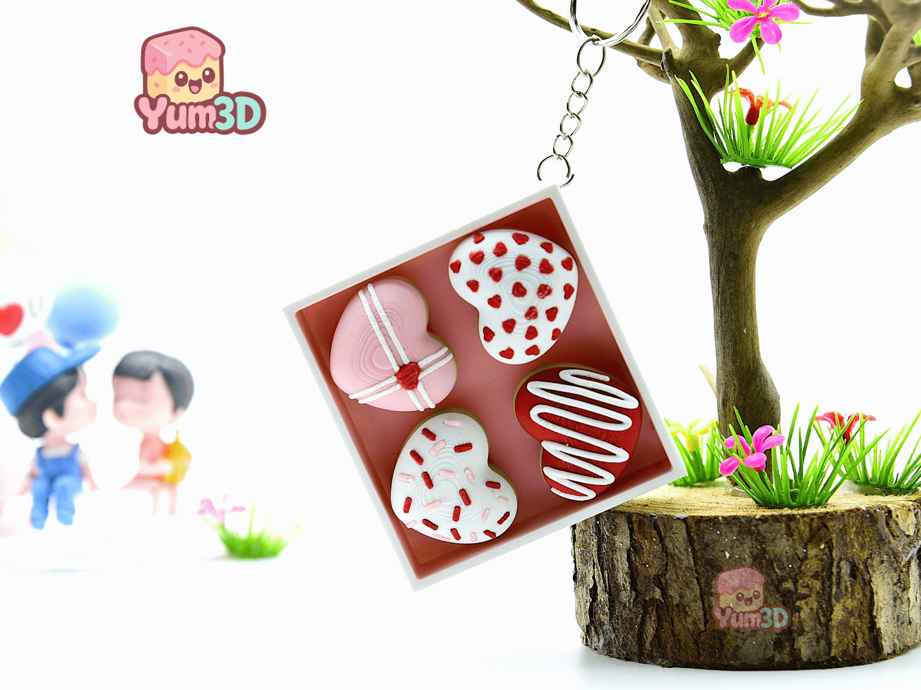 Yum3D-Valentine Donut Box Fidget Clicker Keychain_07.png