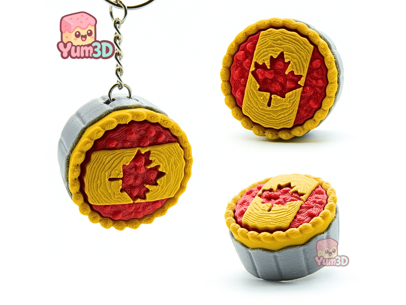 Yum3D-Canada Pie for Food Lovers Fidget Clicker Keychain_02.png