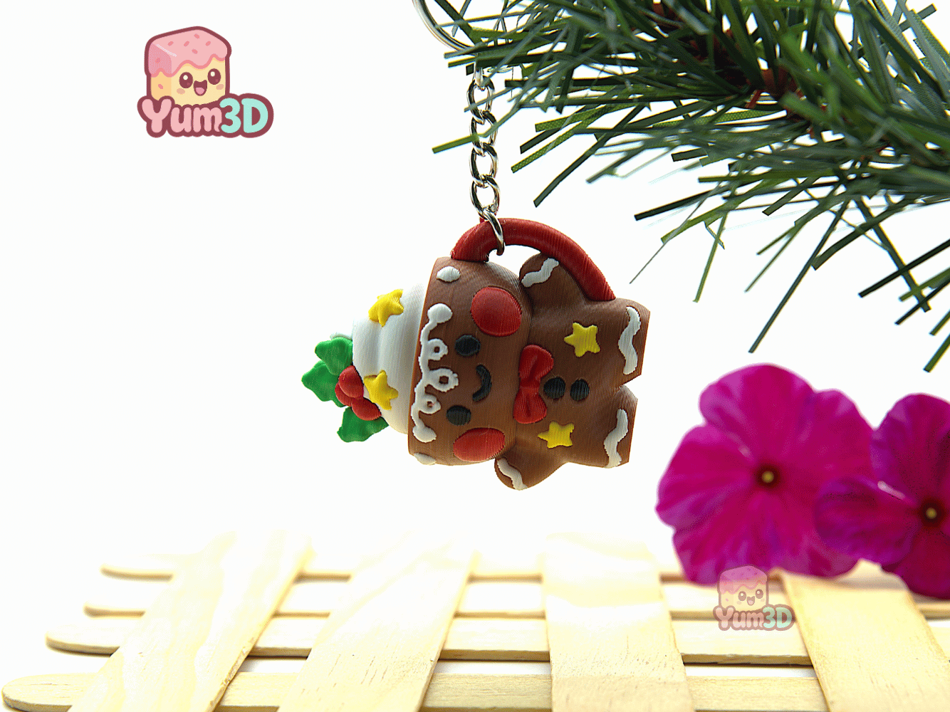 Yum3D-Christmas Ginger Cookie Mug Fidget Clicker Keychain_07.png